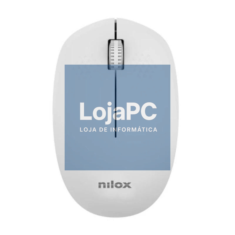 Nilox Ratón Wireless, 1000 DPI, 3 botones, Gris