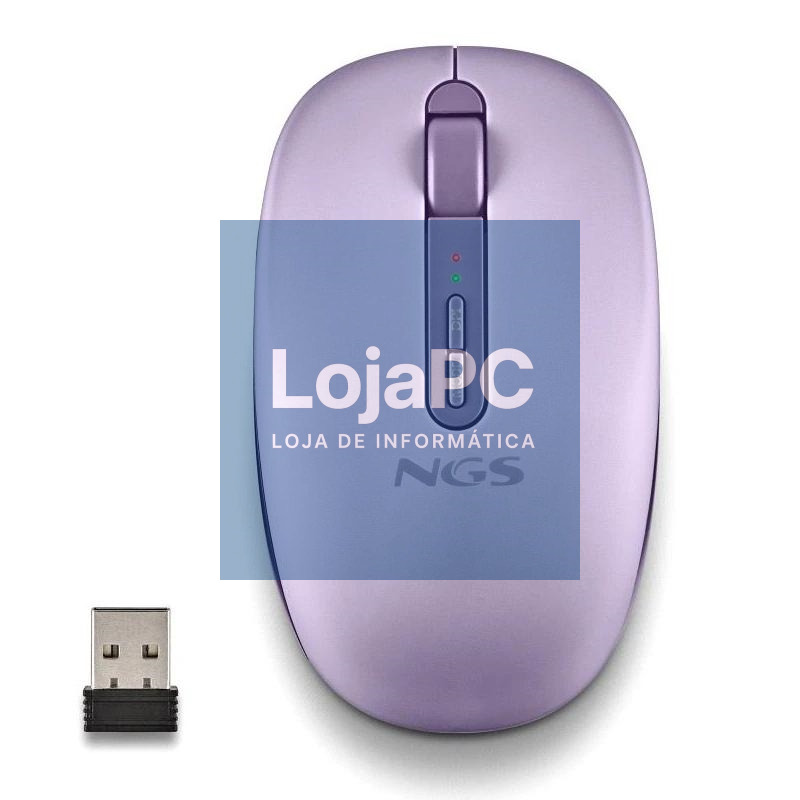 NGS Ratón Inalámbric 2.4GHZ Dual BT FOGDUAL PURPLE