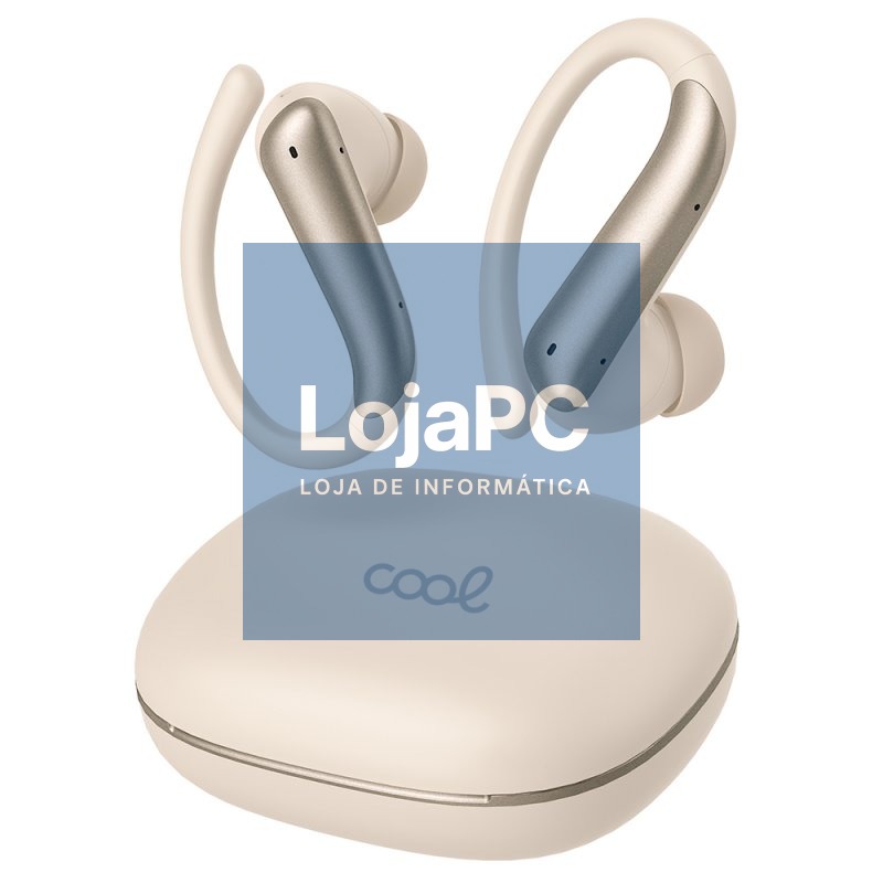 Auriculares Stereo Bluetooth Earbuds COOL Ginásio ANC Bege