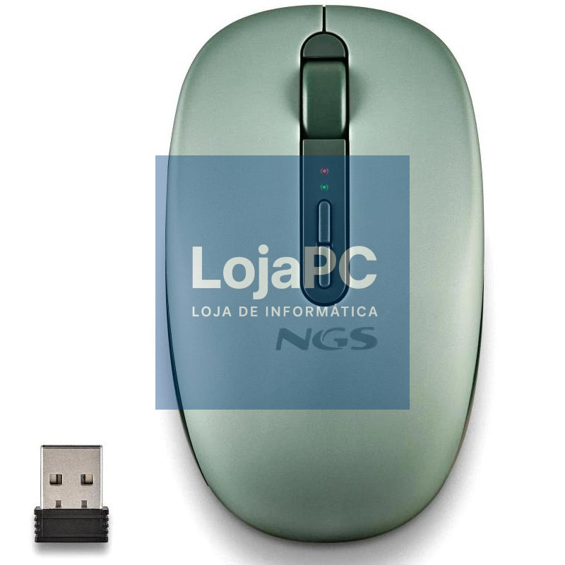 NGS Ratón Inalámbrico 2.4GHZ Dual BT FOGDUAL GREEN