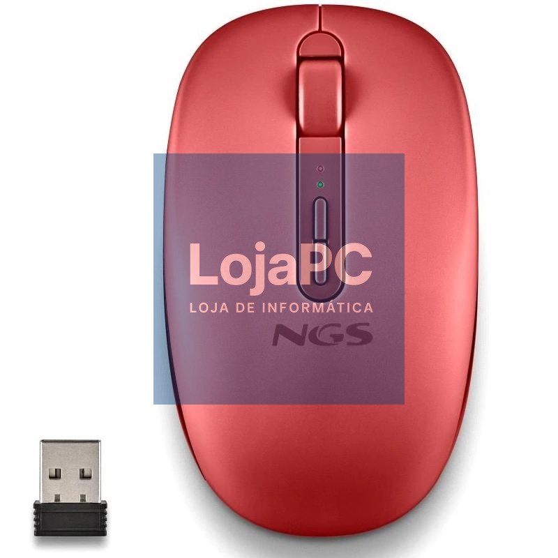 NGS Ratón Inalámbrico 2.4GHZ Dual BT FOGDUAL RED