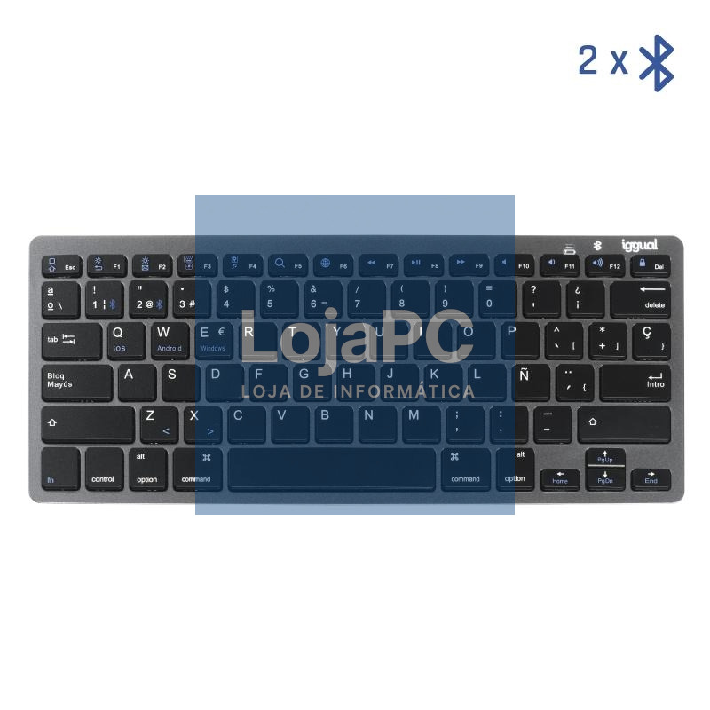 iggual Teclado Bluetooth Slim TKL-BT negro 2 canal
