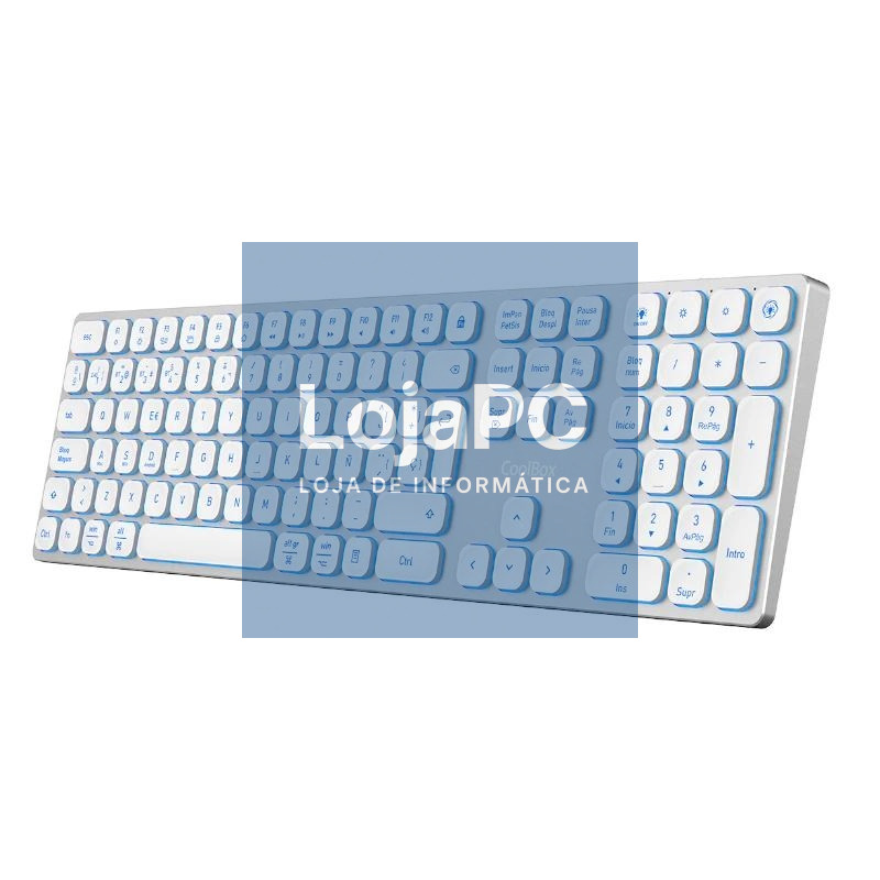 Coolbox Teclado Inal.Retroil. MOONLIGHT B431 Blanc