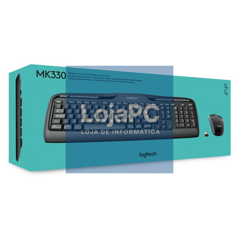 Logitech Teclado+ Ratón MK330 USB Negro — imagem 2