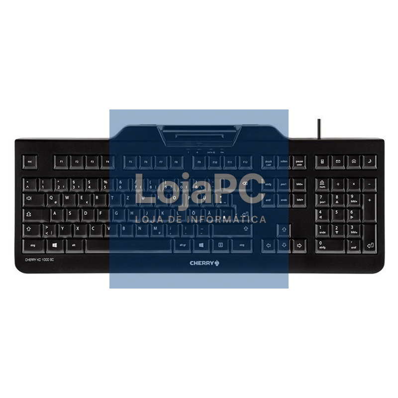 Cherry Teclado+lector chip integrado (DNIe) Negro