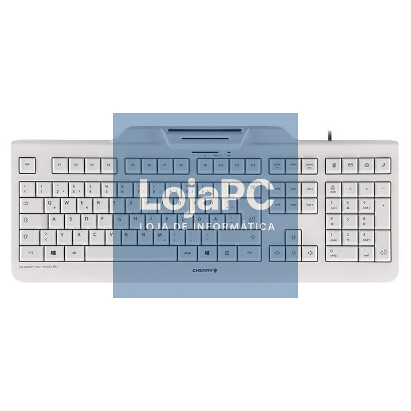 Cherry Teclado+Lector Chip Integrado (DNIe) Blanco