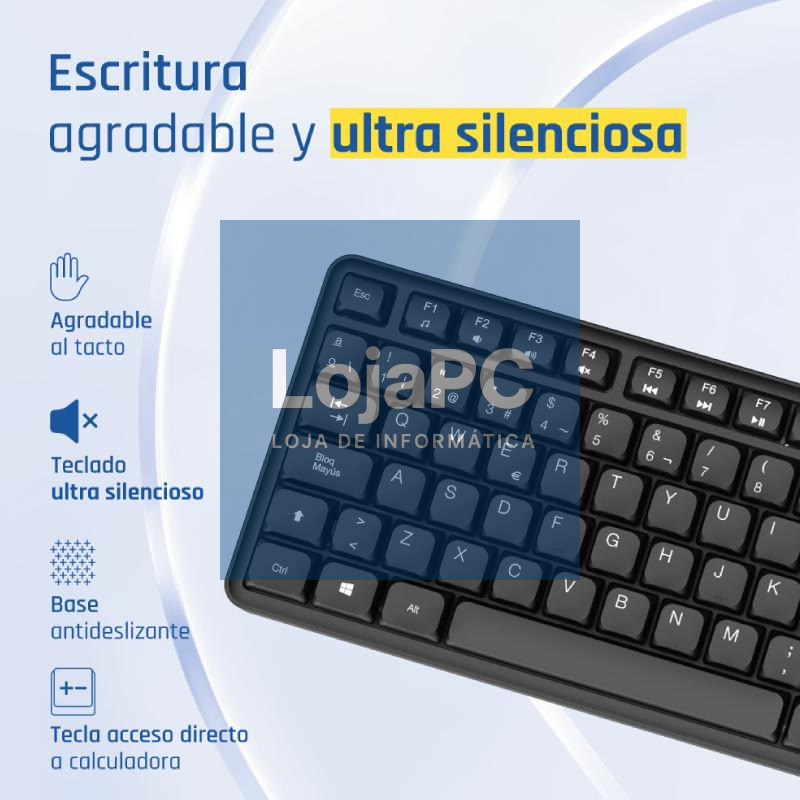 iggual Teclado USB estándar CK-SILENT-105T negro — imagem 3