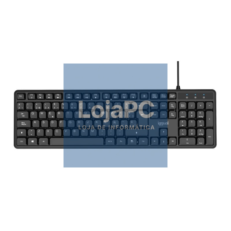 iggual Teclado USB estándar CK-SILENT-105T negro