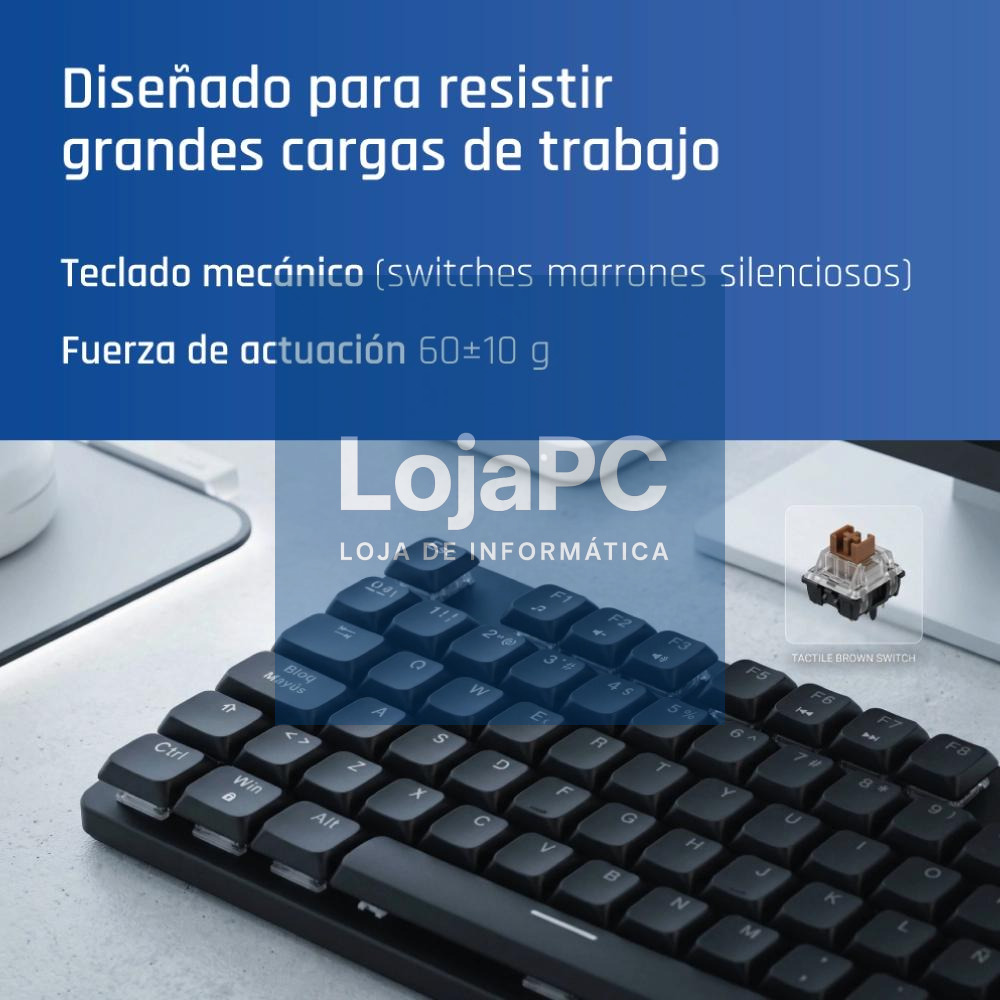 iggual Teclado USB mecánico CK-MECHA-105T negro — imagem 2