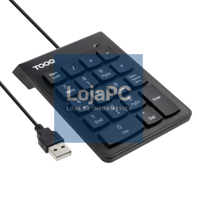 Tooq Teclado USB Numérico 19 teclas Negro