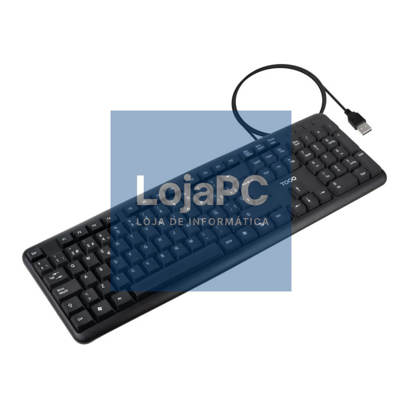 Tooq Teclado USB estándar 104 teclas Negro