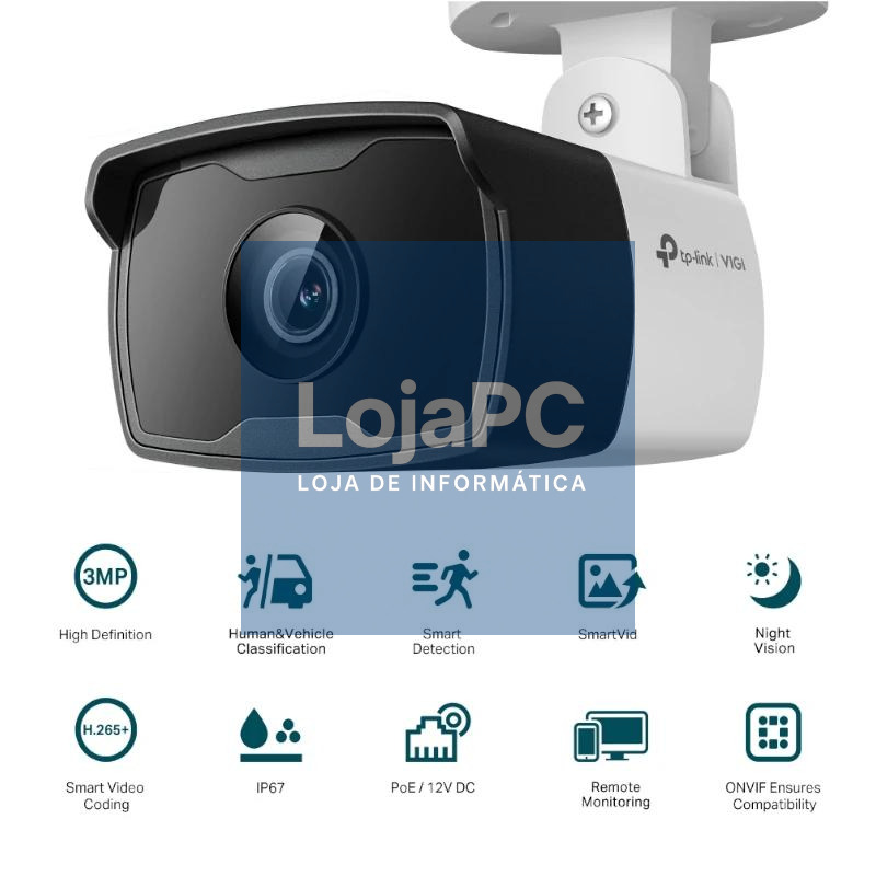 VIGI Cámara IP Bullet C330I 3MP Plástico IR 4mm — imagem 3