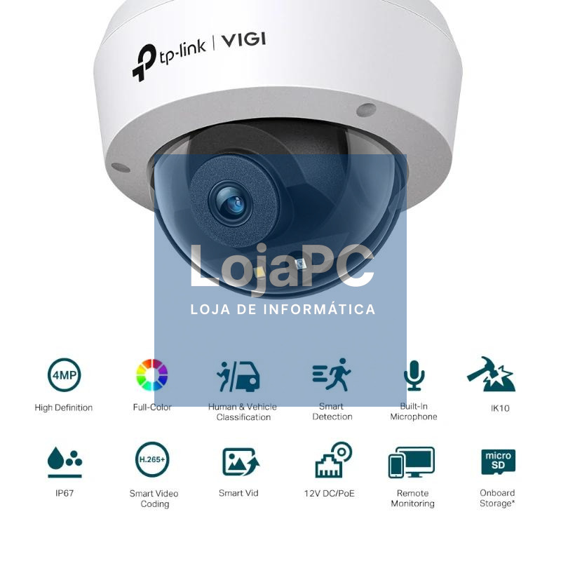 VIGI Cámara IP Domo C240 4MP Plást Full-Color 2.8m — imagem 3