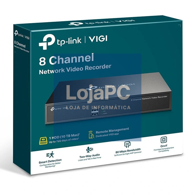 VIGI Grabador IP NVR1008H Rack 01 HDD 08 Canales — imagem 3