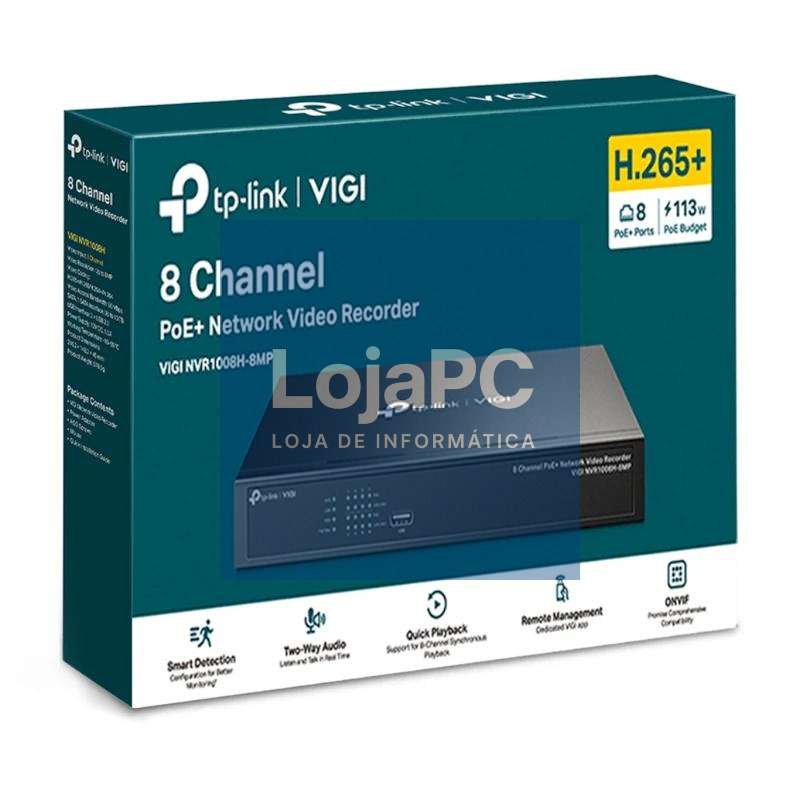 VIGI Grabador IP NVR1008H-8MP Rack 01 HDD 08 C PoE — imagem 5