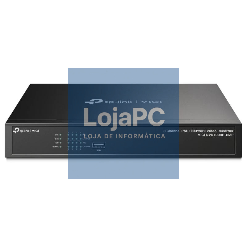 VIGI Grabador IP NVR1008H-8MP Rack 01 HDD 08 C PoE