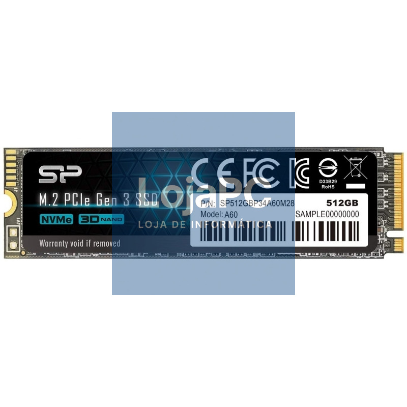 SP P34A60 512GB SSD M.2 PCIe Gen3x4 Nvme