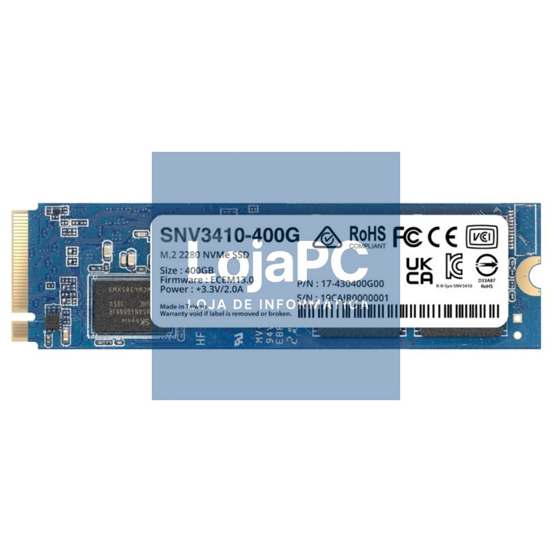 Synology SNV3410-400G SSD NVMe PCIe 3.0 M.2 2280