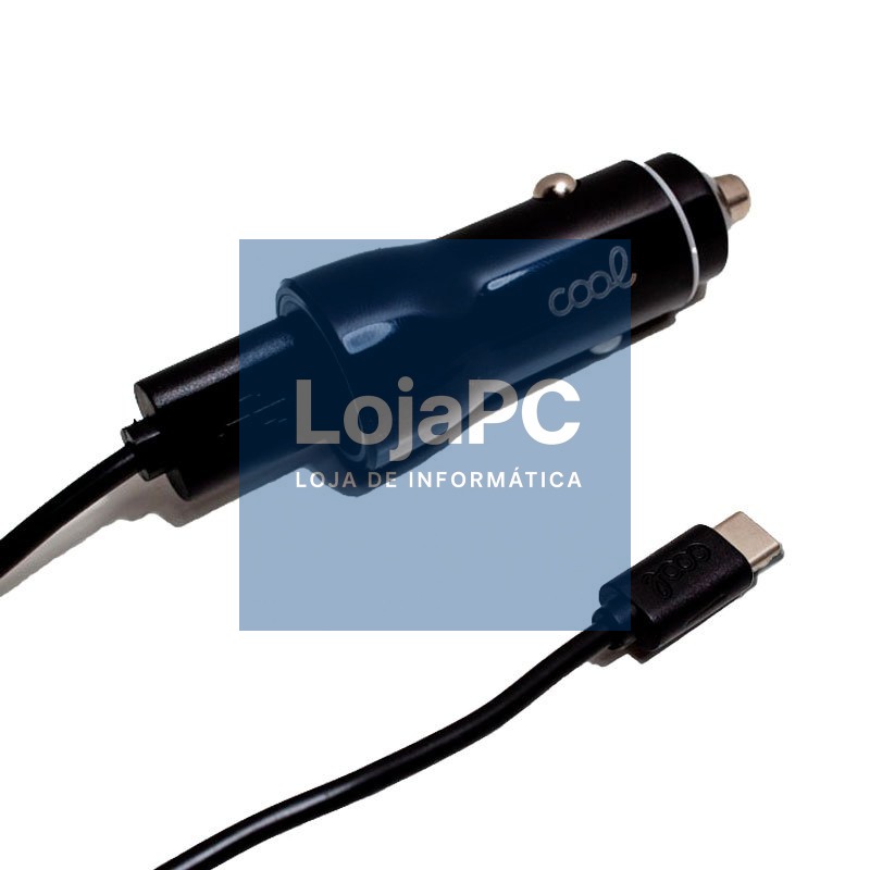 Car Charger Type C Cable (2 x Usb) COOL 2.4A Kit 2 in 1 Black — imagem 4