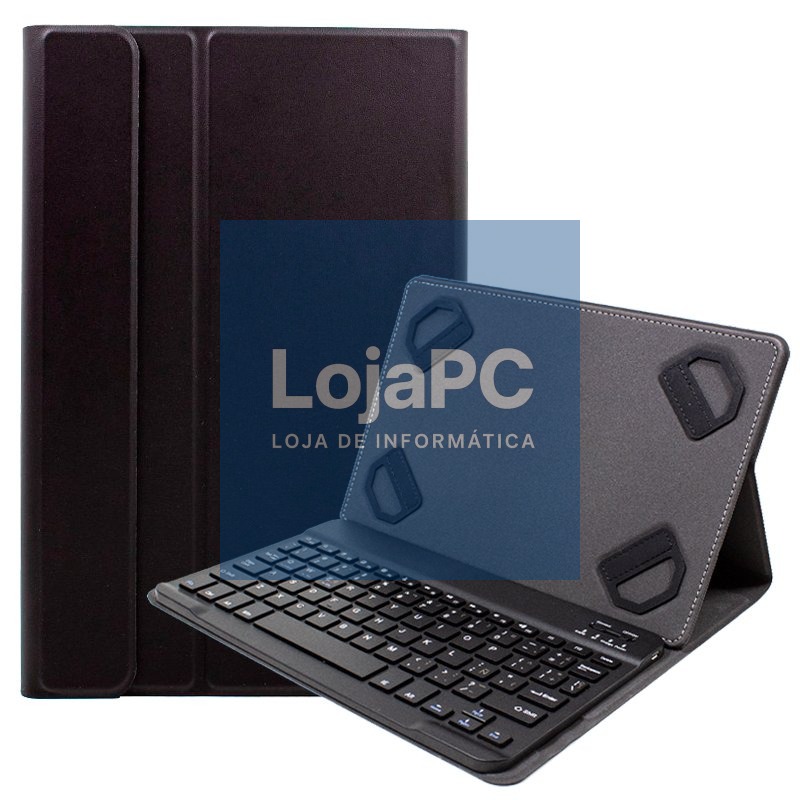 Case COOL Ebook / Tablet 11.5 - 13.5 inches Smooth Black Leatherette Bluetooth Keyboard (Spanish)