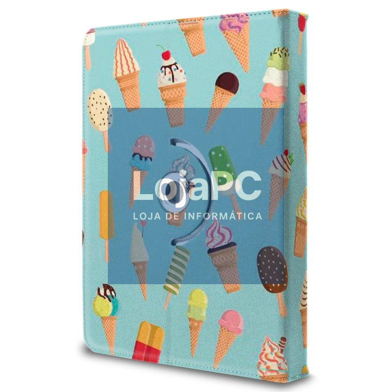 Case COOL Ebook Tablet 9.7 - 11 Inches Universal Drawings Ice Cream (Square) — imagem 2