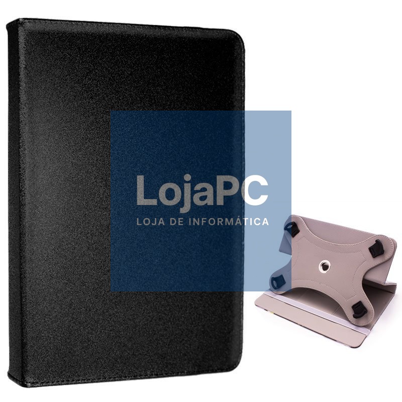 Case COOL Ebook Tablet Universal 9.7 - 11 inches Leatherette Black (Square)