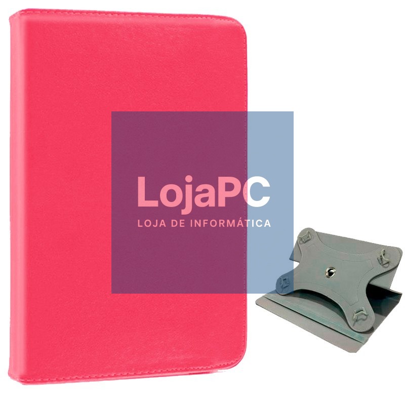 Case COOL Ebook Tablet Universal 9.7 - 11 inches Pink Leatherette (Square)