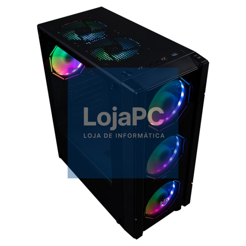 Hiditec Semitorre V30 PRO ARGB Cristal Templado — imagem 3