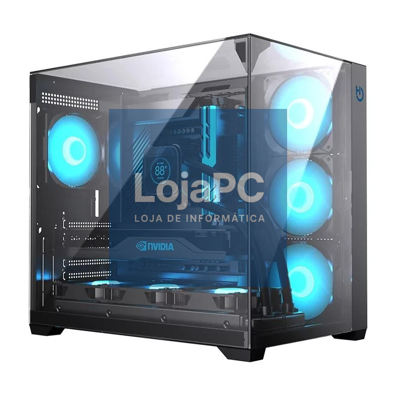 Hiditec Caja Atx Gaming Sky Black USB 3.1 TYPE-C — imagem 3