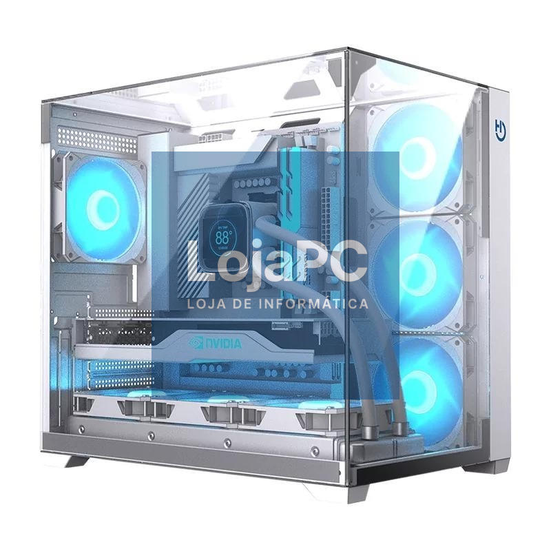 Hiditec Caja ATX Gaming Sky White USB 3.1 TYPE-C