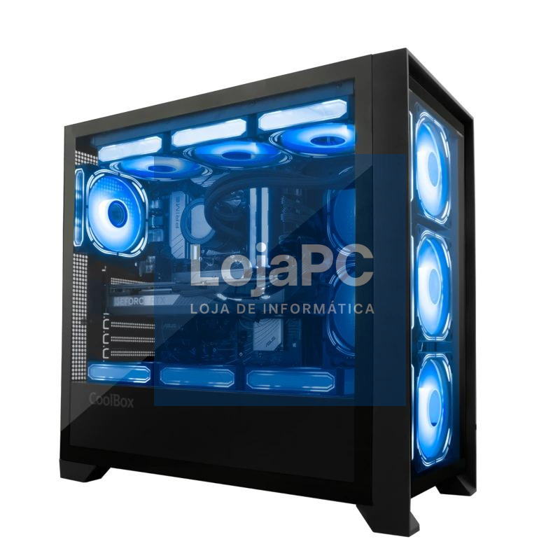 Coolbox Caja Gaming ATX GE-2000 DualView Sin Fuent — imagem 3
