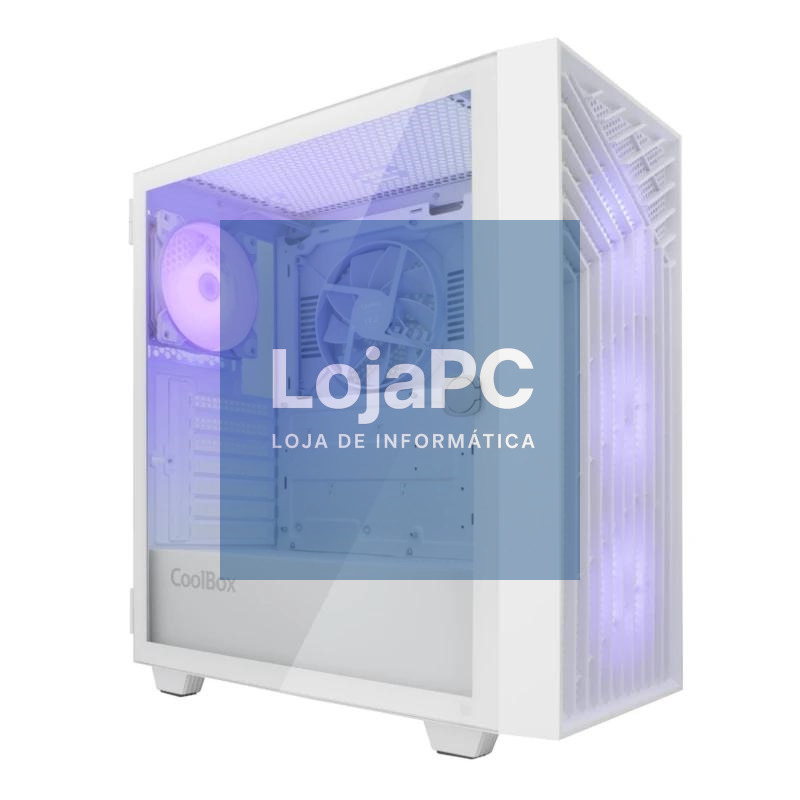 Coolbox Caja Gaming ATX GA300 GRIDLINE White