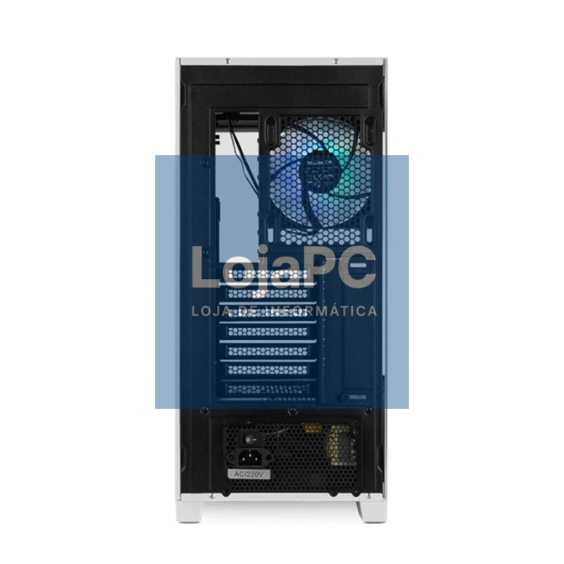 NOX Semitorre HUMMER ETHER Cristal Curvo Negro&Bla — imagem 3