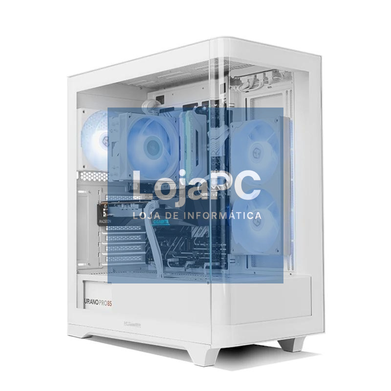 NOX Semitorre HUMMER ETHER Cristal Curvo Blanco