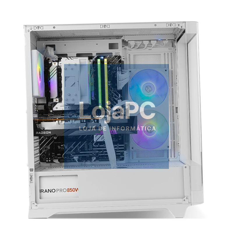 NOX Semitorre HUMMER ETHER Cristal Curvo Blanco — imagem 2