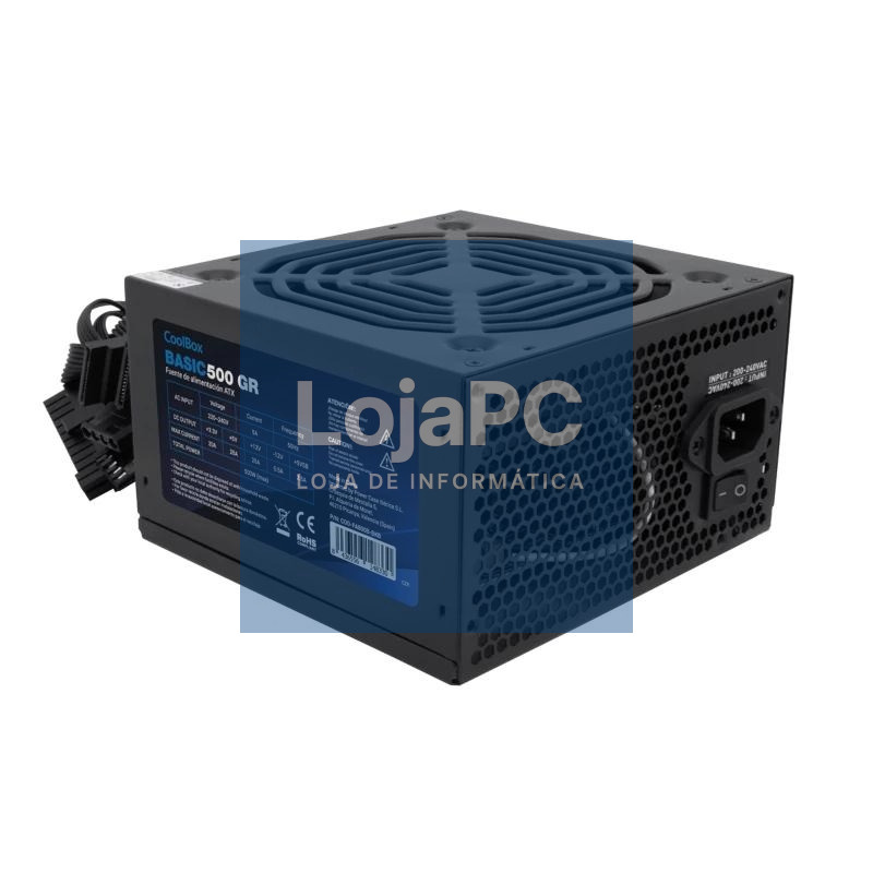 CoolBox Fuente.Alim 20+4 pin ATX BASIC 500W
