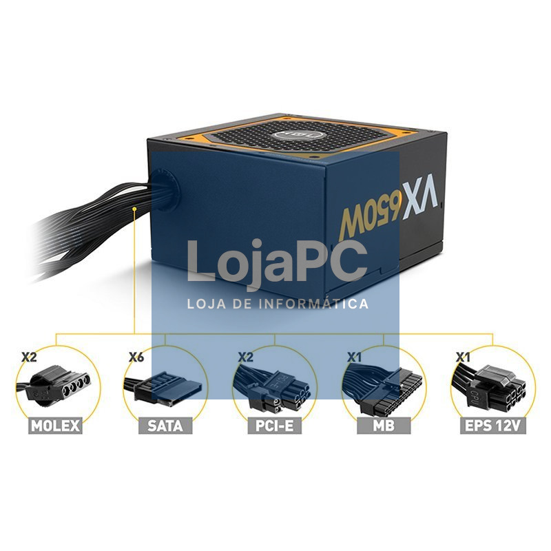 NOX Fuente Alimentación Urano VX 650W 80+ BRONZE — imagem 2