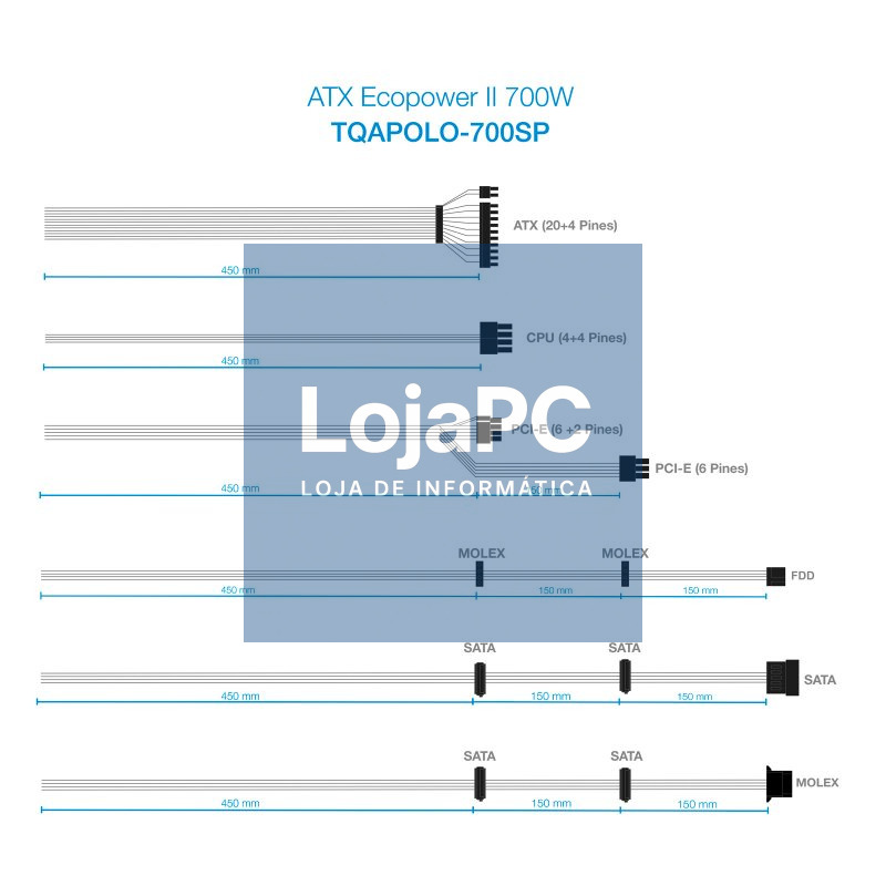 Tooq Fuente Alimentación TQAPOLO-700SP 700W — imagem 5