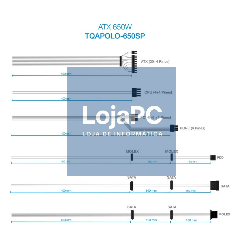 Tooq Fuente Alimentación TQAPOLO-650SP 650W — imagem 3