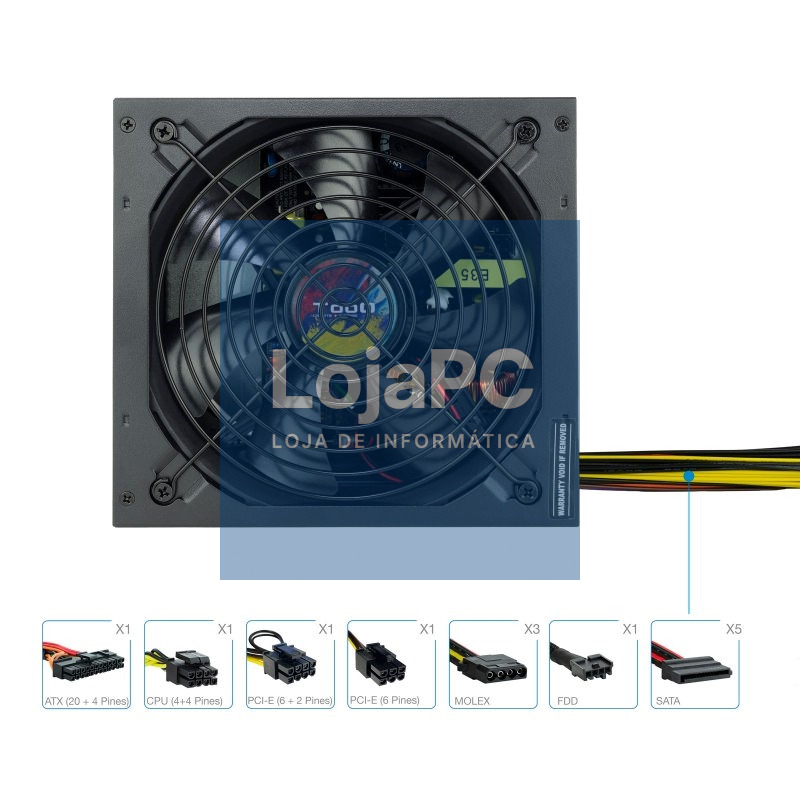 Tooq Fuente Alimentación TQAPOLO-650SP 650W