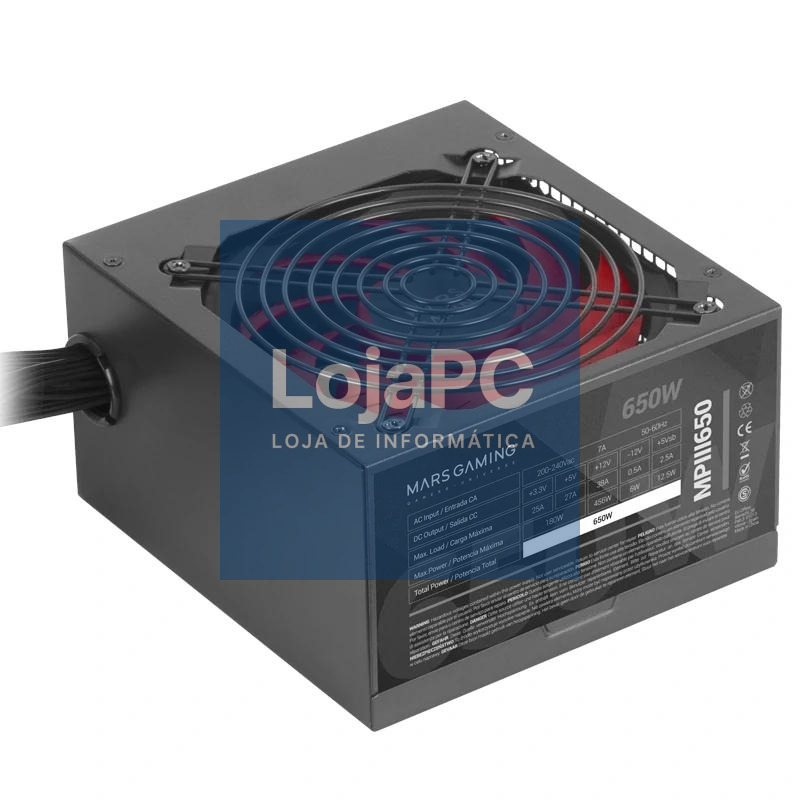 MARS GAMING Fuente Alimentacion MPIII 650W,Silent