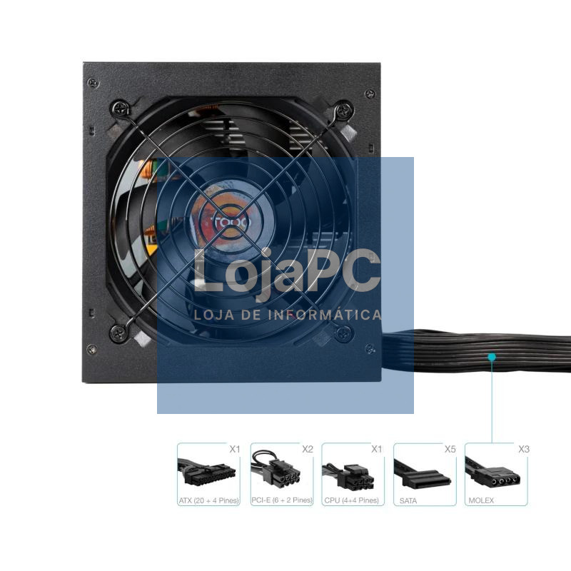 Tooq Fuente Alim.TQHELIOS-650SP 650W 80+ Bronze — imagem 5