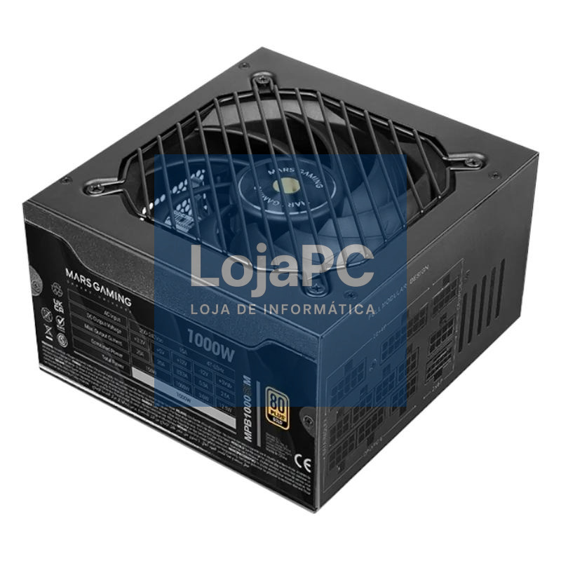 MARS GAMING Fuente Alimen.1000W Atx3.1 FullMod Psu