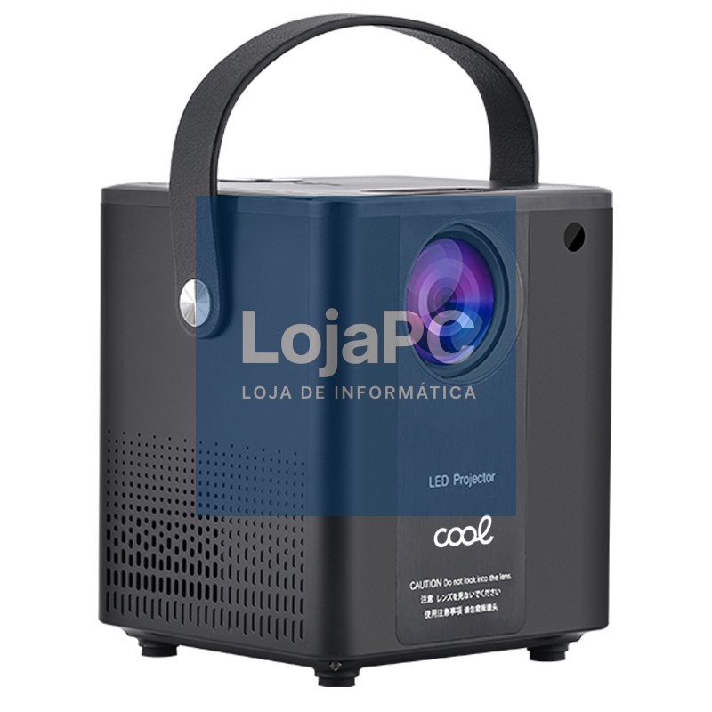 Compact Projector COOL Rainbow 3000 Lumens Integrated Speaker + HDMI/SD/USB + Wifi Mirror (Black)