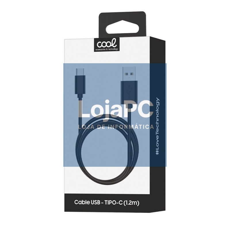 Compatible USB Cable COOL Universal TYPE-C (1.2 meters) Black 2.4 Amp — imagem 3