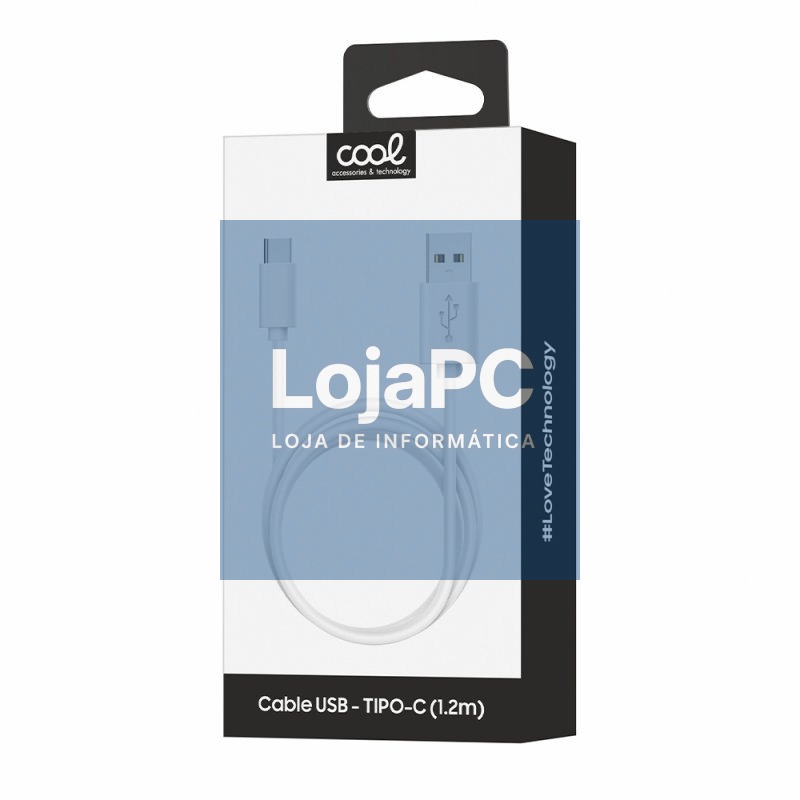 Compatible USB Cable COOL Universal TYPE-C (1.2 meters) White 2.4 Amp — imagem 2