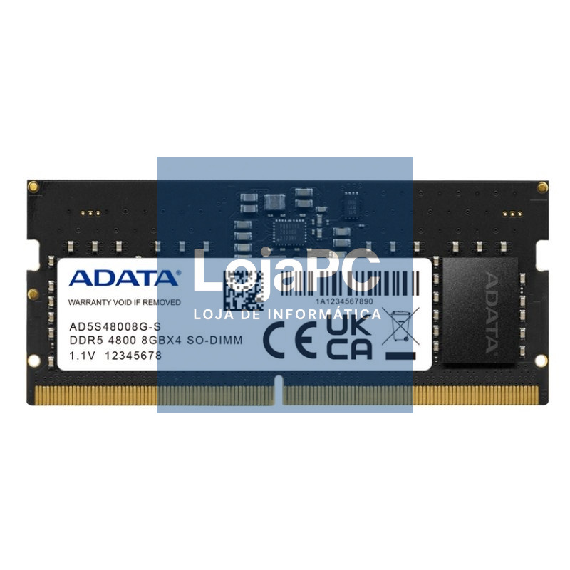 ADATA RAM AD5S48008G-S SO DIMM 8GB 4800Mhz DDR5