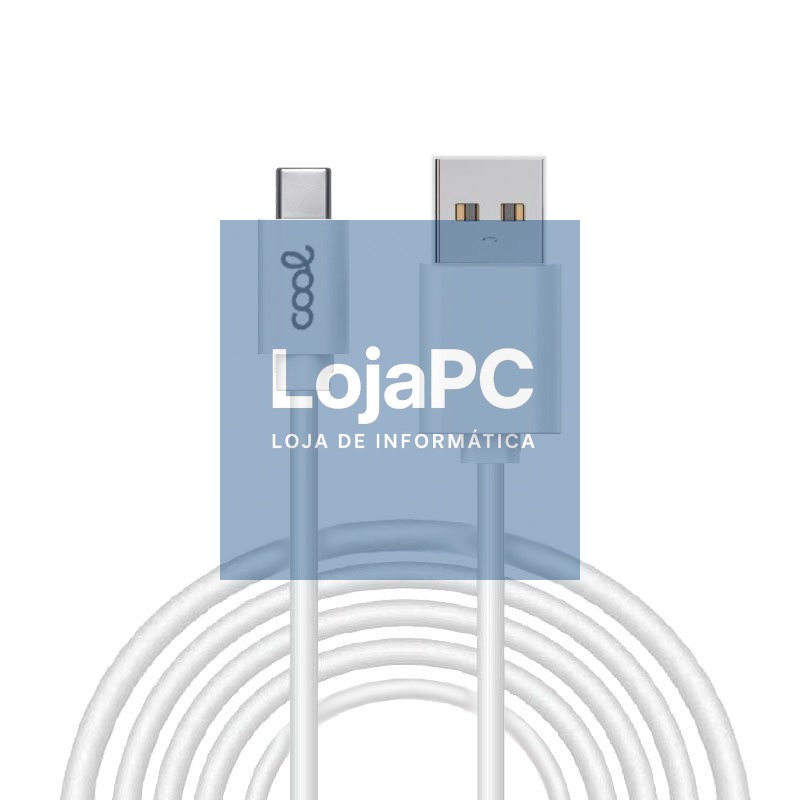 Compatible USB Cable COOL Universal TYPE-C (3 meters) White 2.4 Amp