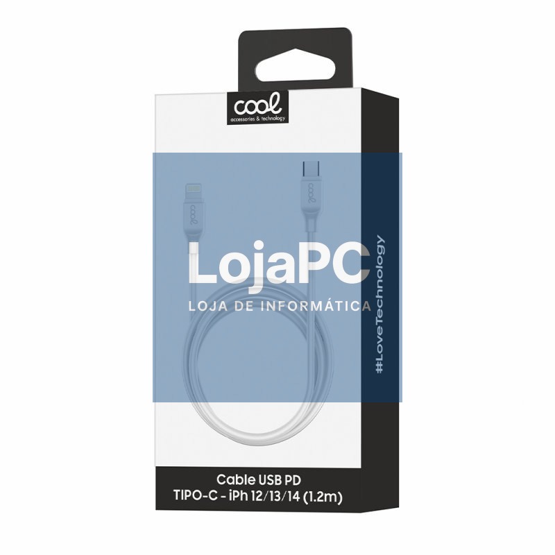 Compatible USB Cable COOL Universal TYPE-C to Lightning (1.2 meters) White — imagem 2