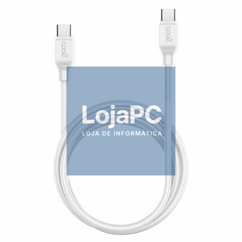 Compatible USB Cable COOL Universal TYPE-C to TYPE-C (1.2 meter) White 3 Amp — imagem 3